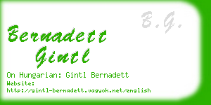 bernadett gintl business card